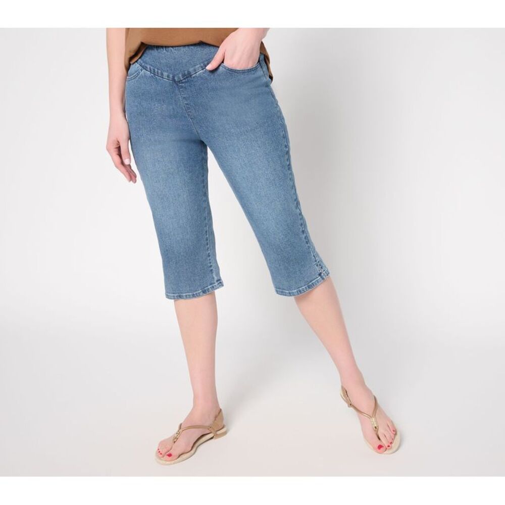 Wacoal Women's Pants Sz 16 De Novo Denim Pedal Pushers Blue A689800